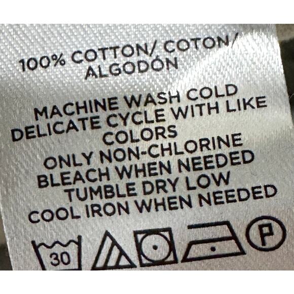 Ann Taylor Blouse Women Size L Petite Cream Black Polka Dots 100% Cotton Retro - Picture 8 of 8